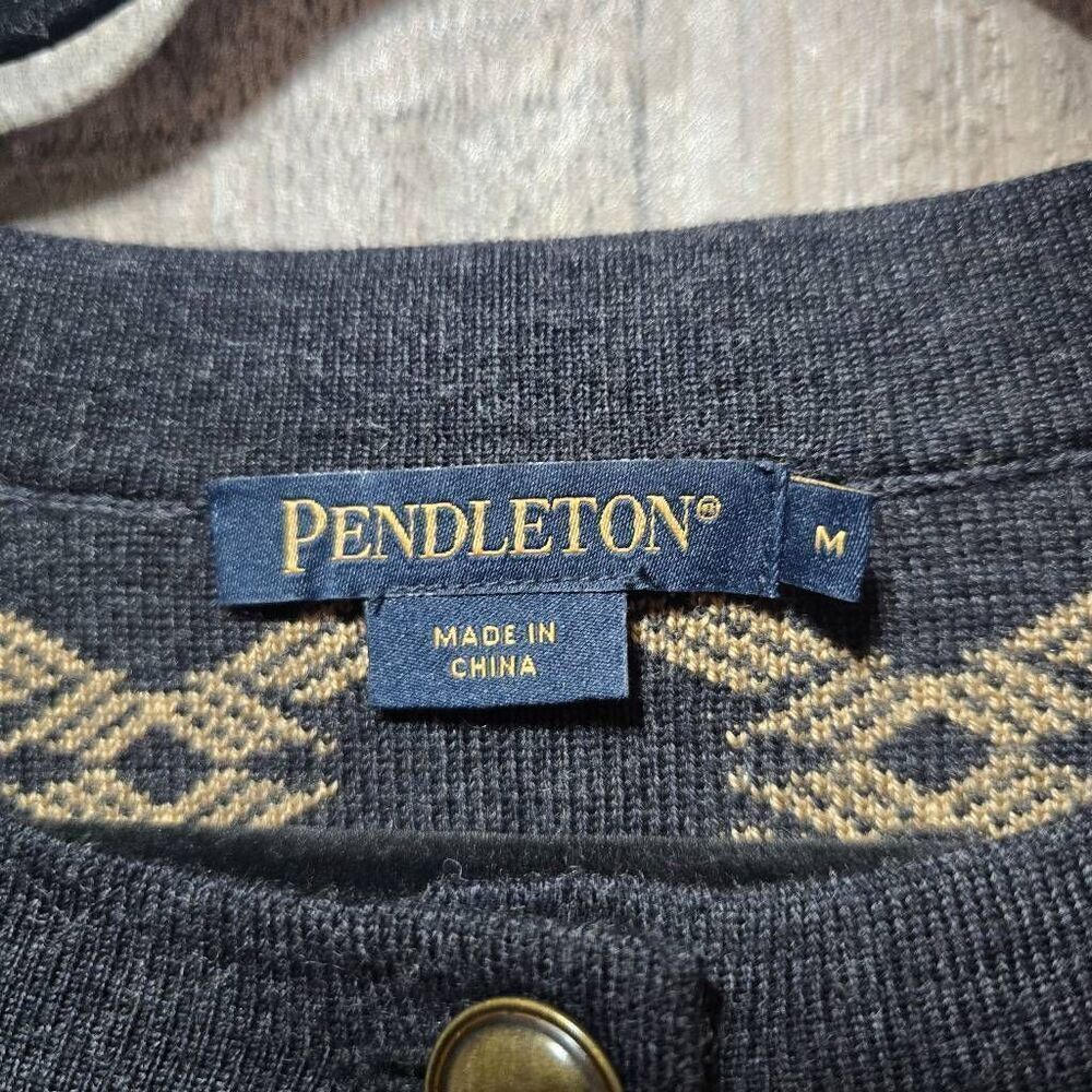 Pendleton Tan And Black Diamond Lattice Woven Mer… - image 4